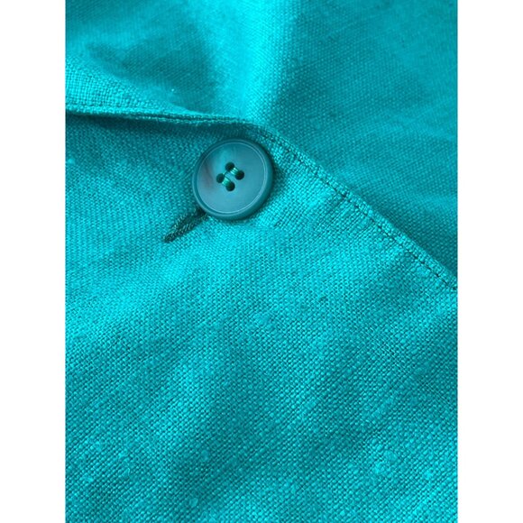 Vintage 90s Lombardi Linen Blazer Jacket Size 14 Single Button Deadstock NEW - Picture 5 of 8